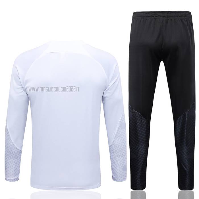 Tuta da Track de Felpa del Paris Saint-Germain Jordan Bambino 2023-2024 Blanco